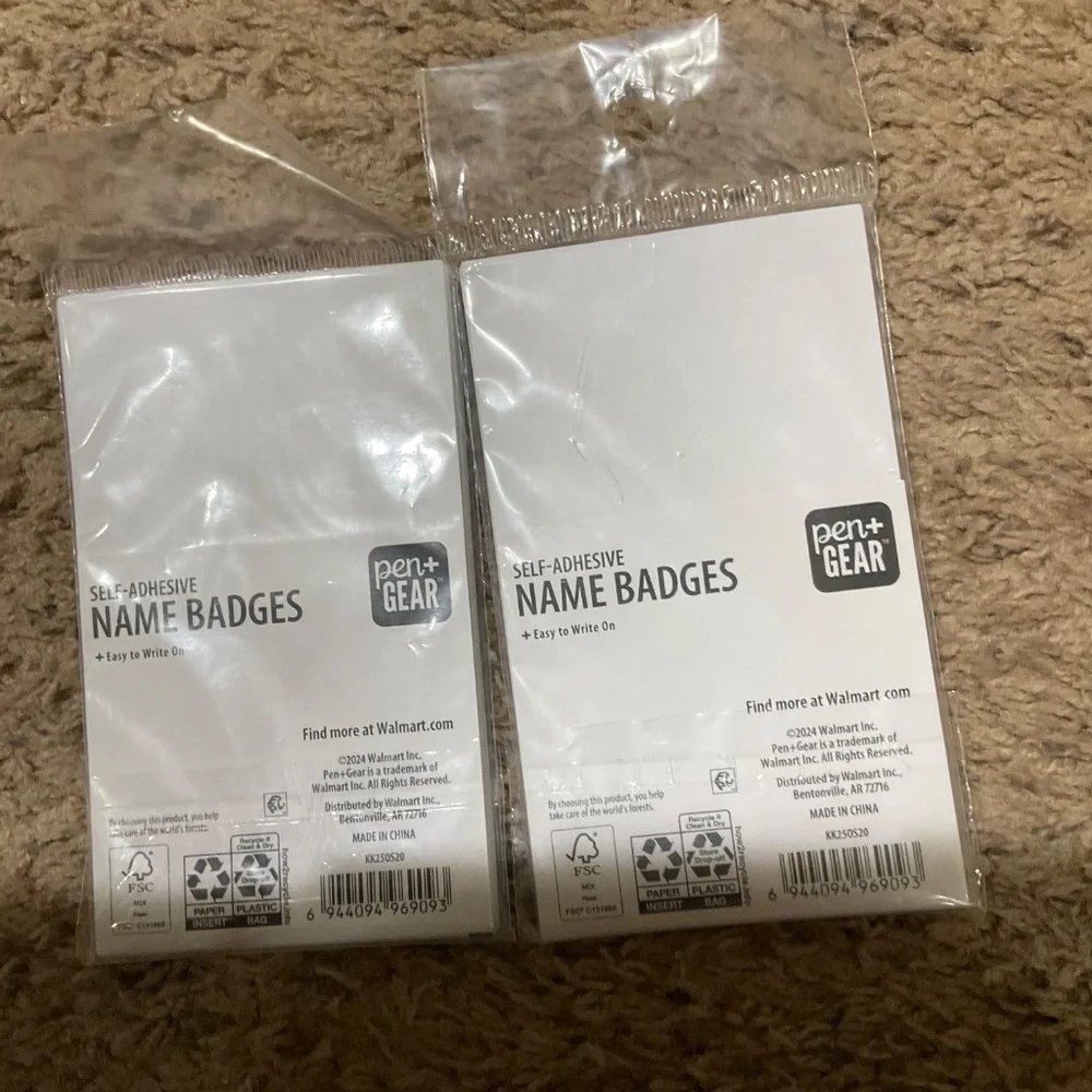 Pen+Gear Self-Adhesive Name Badges